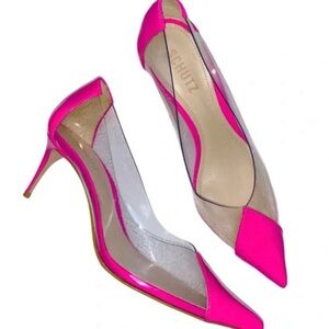 SCHUTZ Pink and Clear Heels